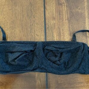 Wacoal Black Halo Lace Strapless Underwire Bra